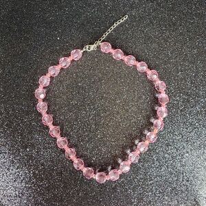 Elegant Pink Beaded Necklace